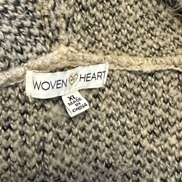 Woven Heart Aztec Print Southwest Boho Long Cardigan Hoodie - Picture 6 of 12